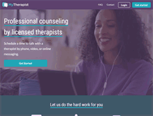 Tablet Screenshot of mytherapist.com